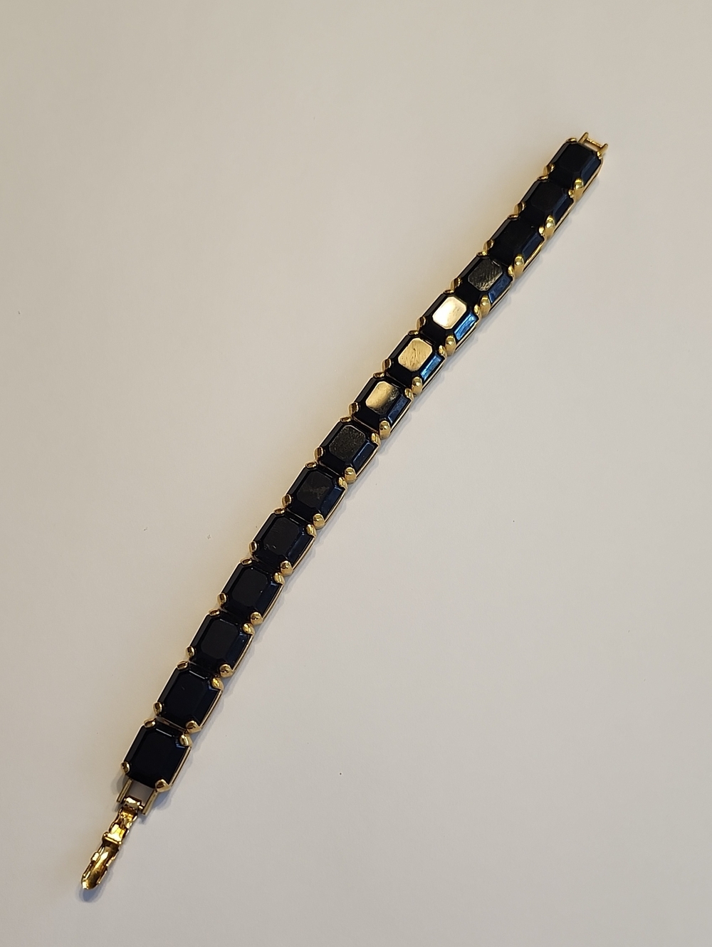 Monet Gold and Black Tennis Bracelet - Women Accessories